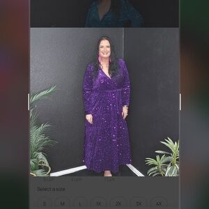 Glamorous Purple Sequin Maxi Dress